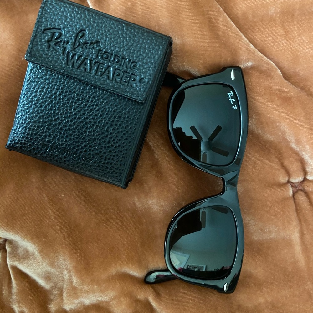 Ray bans folding wayfarer polarized